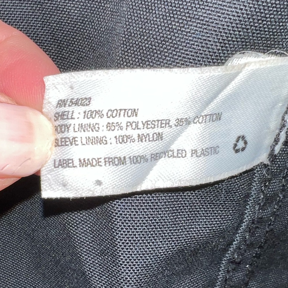Men’s Gap military jacket lightweight dark grey  medium - Picture 5 of 8